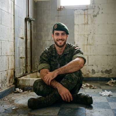That filthy soldier’s ass is planted right in the middle of a fresh, steaming pile of shit, grinding his crotch into the...