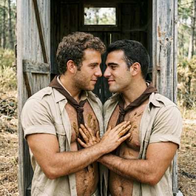 Two scouts boys slather each other in shit, their filthy bodies grinding together in the most depraved, sticky mess. Their...