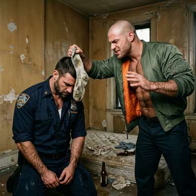 That skinhead makes that cop beg for mercy while he’s face-down in the slime, gagging on his own shame. Watching that...