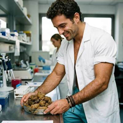 That pervy doc’s grin says it all—his tray’s piled high with warm, glistening shit, and I’m already on my knees begging to...