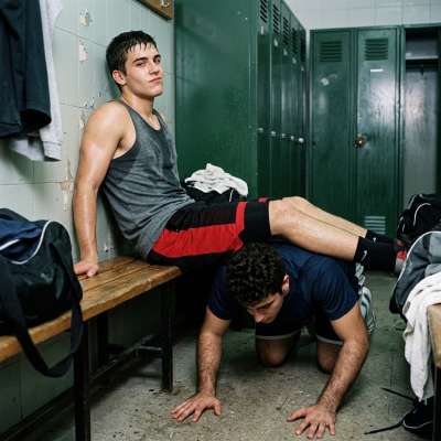 Watch that twink get stripped down and humiliated in the locker room, his face burning with shame as the alpha tears into...