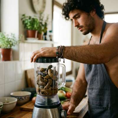 Fuck yeah, blending that thick, warm shit into a creamy, stinky smoothie 💩🍹🔥 #gayscat #dirtykitchen #hairy