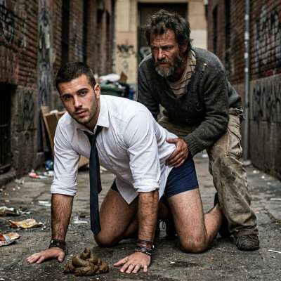 A filthy rich businessman begging to get fucked raw by a homeless slut who slams his cock deep in his tight hole until he’s...