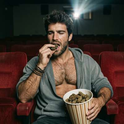 That twink at the cinema just dipped his fingers in a fresh load of shit and started munching on it like it was fucking...