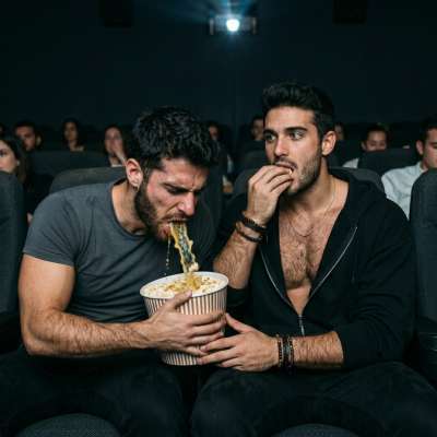 Vomiting in your friend’s popcorn while he keeps shoveling it in? That’s the hottest fucking foreplay I’ve ever heard....