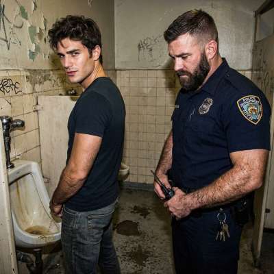 Cops love when I piss in public bathrooms, especially when they watch me unzip & let it rip right in front of them 😈💦...