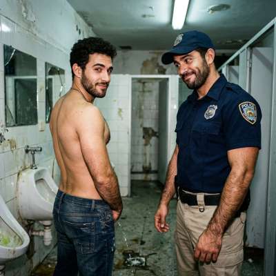 That cop’s face when I unzip and let it rip right in front of him in the public bog 😈💦 #gaypiss #dirtycops #toilet