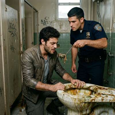That cop’s got me on my knees, shoving his boot down my throat while I gag on his filthy bootsoles. #dirtycops #toilet...
