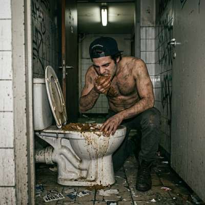 Fuck yeah, nothing like watching a hot twink kneel in a public toilet, slurp up that warm, mushy shit straight from the bowl...