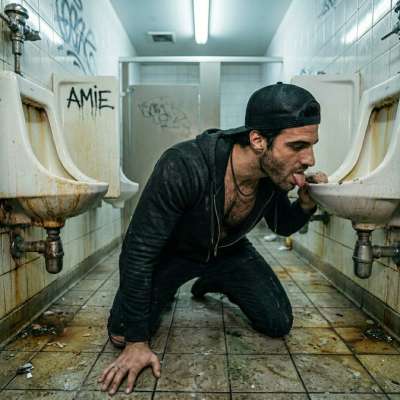 Watch that twink on his knees, tongue deep in the filthy bowl, savoring every drop of stale piss and grime. His ass clenches...