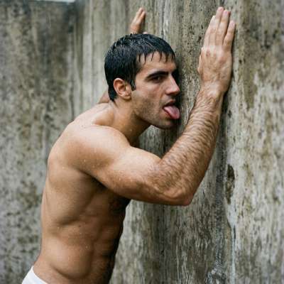 That filthy pervert can’t resist licking the grimy wall, savoring every dirty taste 😈👅 #perverts #hairy #street