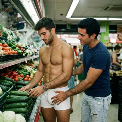 That cashier got handsy while I was shopping in just my tighty-whities 😈 his fingers brushed my bulge & I let him feel every...