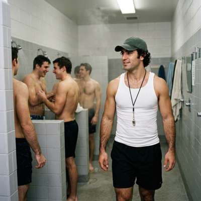 Fuck yeah, nothing beats sneaking into the gym showers to watch those tight little jocks scrub up—imagine the filthy...