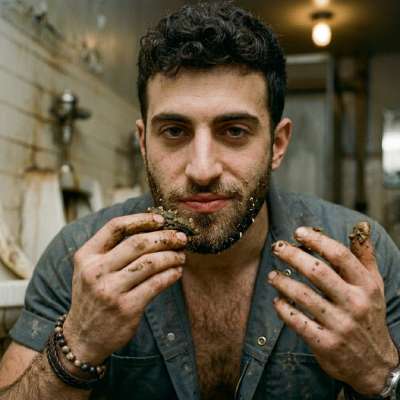 Inserviente crunching warm, mushy shit straight from the bowl, savoring every bitter bite like it’s the last dick he’ll ever...