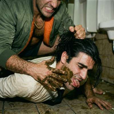 Skinhead rips into a boy in the stinky stall, shoves that filthy load down his throat while he fucks him raw #gayscat...