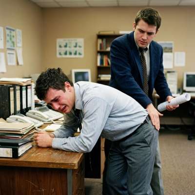 Your boss bent you over his desk and spanked that tight ass raw until you were screaming his name, begging for more....