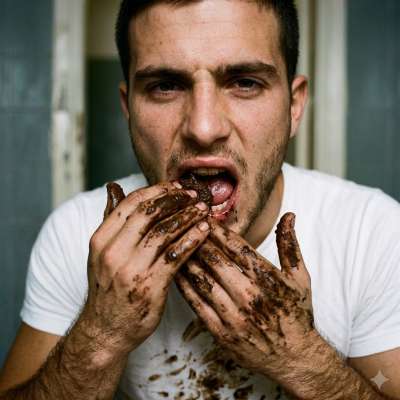 Fuck yeah, nothing like a hot guy stuffing his mouth with warm, fresh shit in a public toilet 😈💦 #gayscat #fetish #inpublic