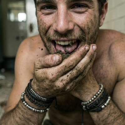 Fuck yeah, nothing gets me harder than watching some hungry twink shove that warm, mushy shit down his throat in a filthy...