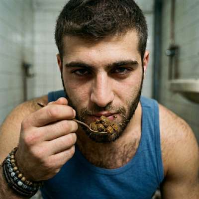 That filthy twink shovels shit into his mouth with a spoon in a public john, moaning like a hungry pup 💩🍴 #gayscat #filth...