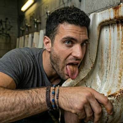 Fuck yeah, nothing like sucking off that grimy, piss-stained urinal in a filthy public john, tasting the salty tang of stale...