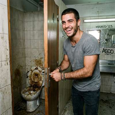 Fuck yeah, love finding a stall full of thick, steaming shit in a public john #gayscat #filth #perverts #toilet #hairy