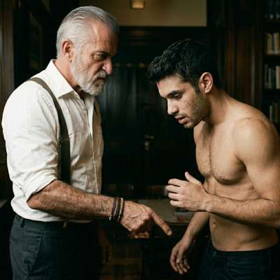 That mature daddy’s got me on my knees, gagging on his thick cock while he fists my hair and fucks my throat raw. I love...