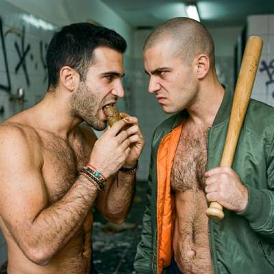 Fuck yeah, nothing hotter than a twink gobbling down that warm, mushy gayscat straight from a skinhead’s ass in a filthy...