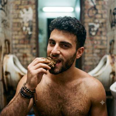 This twink just dropped to his knees in a public toilet and swallowed that warm, mushy shit like it was the last meal on...