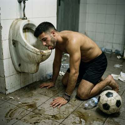 Hot as hell kneeling to lick that filthy public urinal—nothing like a little gaypiss kink to get the juices flowing. Messy,...