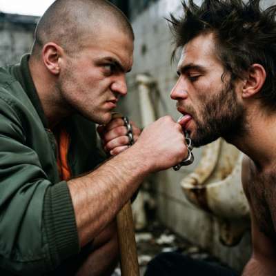 Hot skinhead’s fist gets deep-throated by a lecca—who’s gonna gag first? #skinheads #rough #dominance #oralsex
