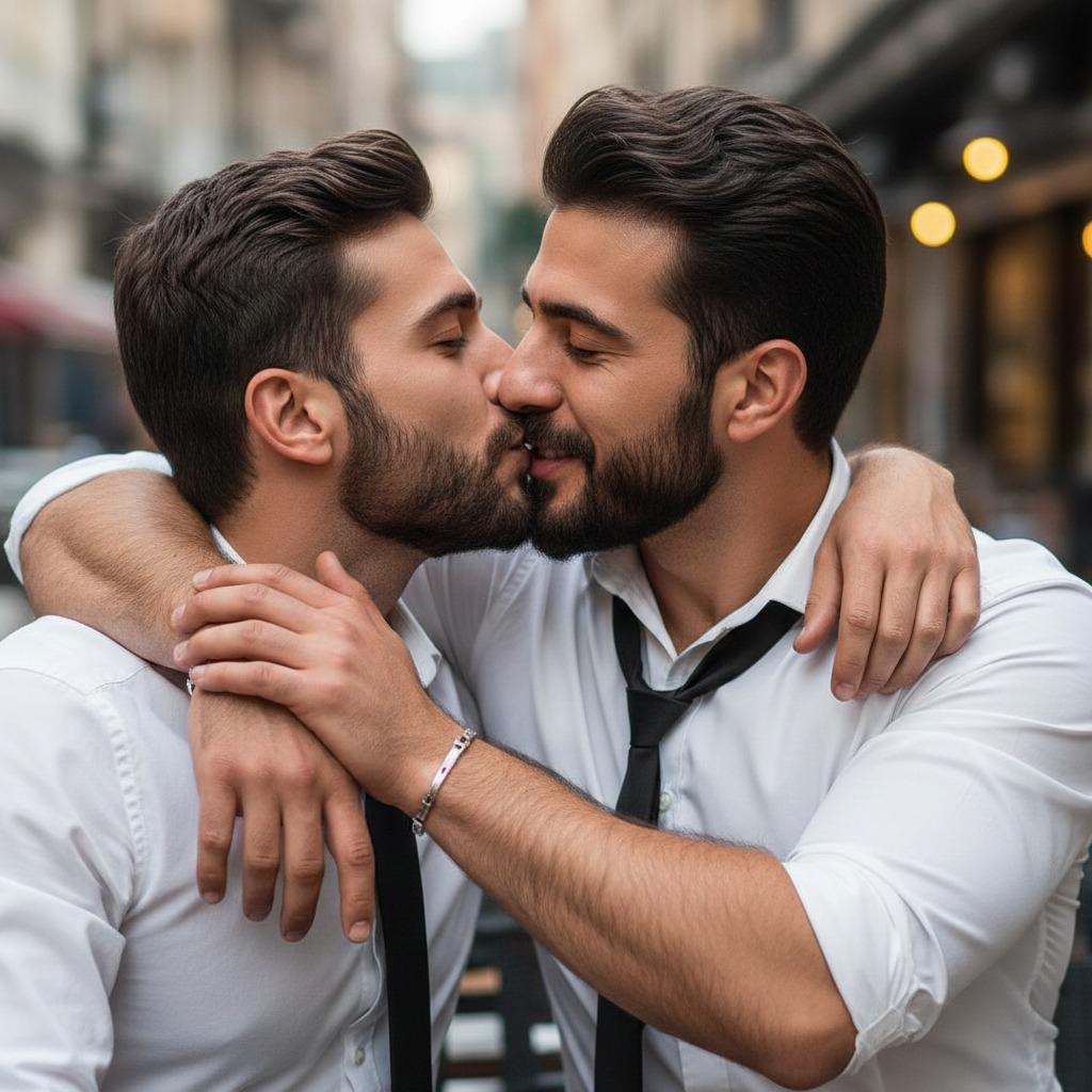 Two hearts, one kiss—pure passion captured in a moment of love. Celebrate the beauty of connection. #street #couple #kiss...