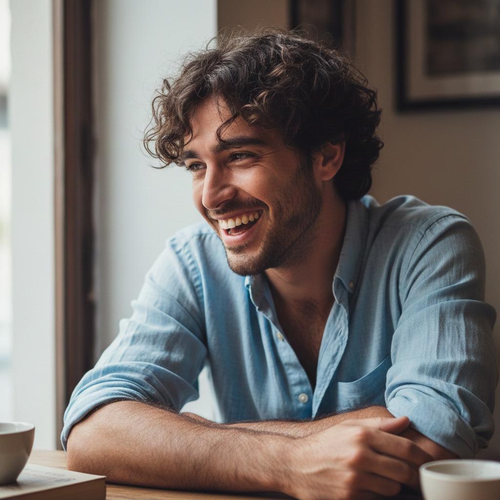 Celebrating the beauty of masculinity 🌈✨ A smile that lights up the room and warms the heart. #malebeauty #kitchen