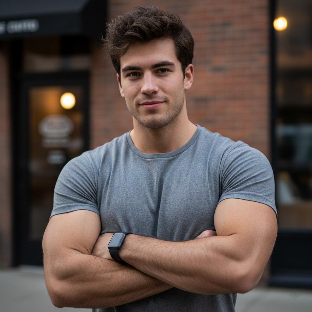 Celebrating raw strength & beauty! 💪 Check out this stunning shot of a fit guy flexing his arms—pure masculine perfection. 🔥...
