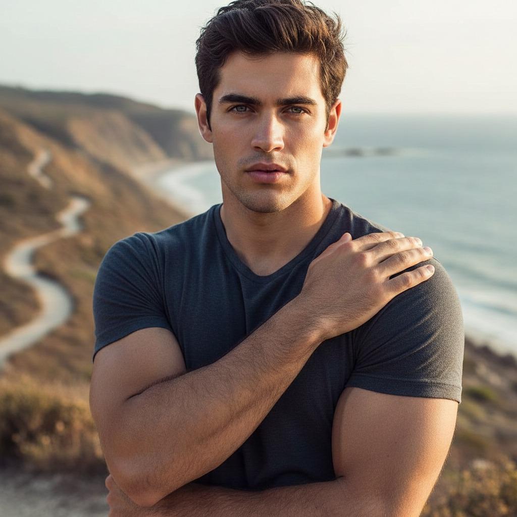 Celebrating the raw beauty of masculinity 🏳️‍🌈✨ This guy’s effortless charm in a simple tee is pure perfection. #nature...