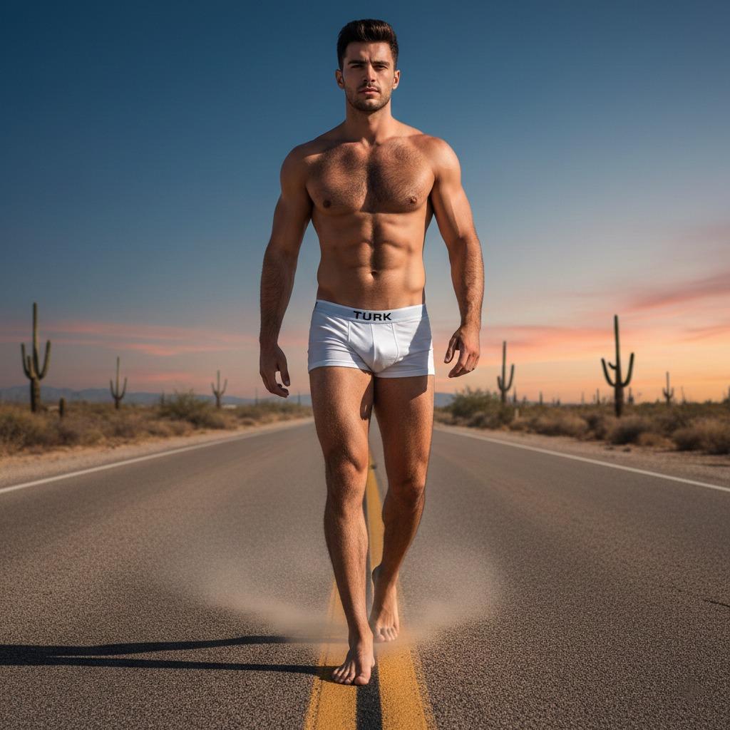 Sun-kissed skin, confident strides—there’s nothing like the raw beauty of a man embracing his freedom. 🌞💙 #nature #underwear...