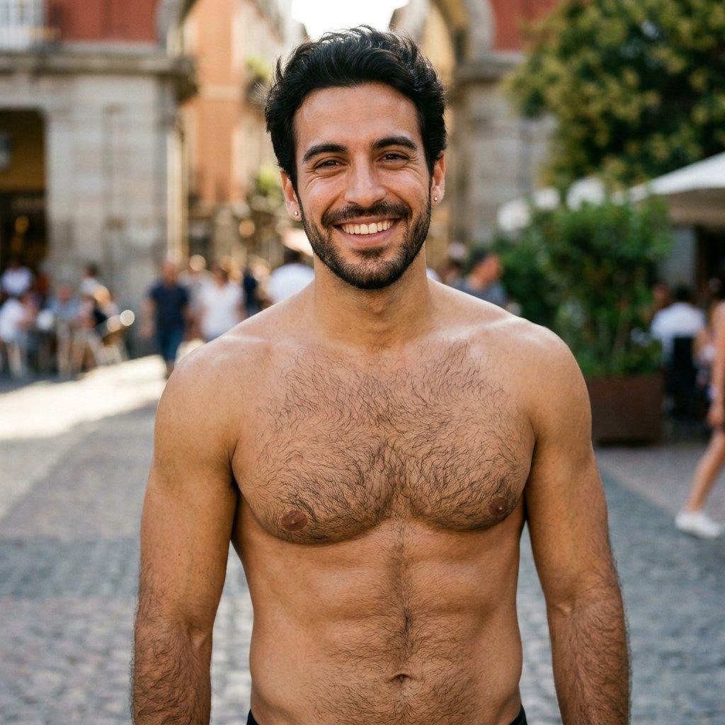 Every inch of him is pure art. The kind that makes you pause and stare. 🔥 #street #hairy #travel