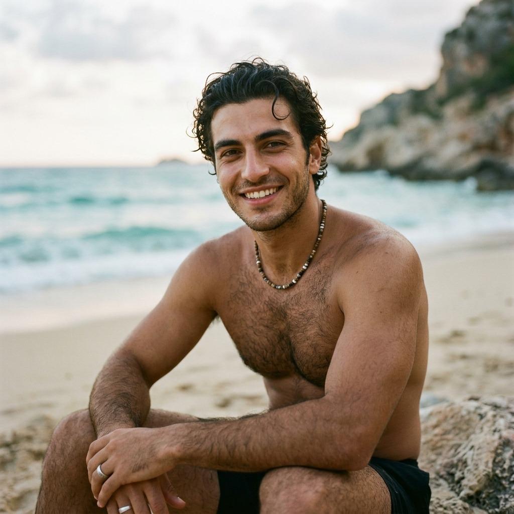 Every inch of him screams perfection—sun-kissed skin, sculpted muscles, and a smile that could melt the ocean. Pure male...