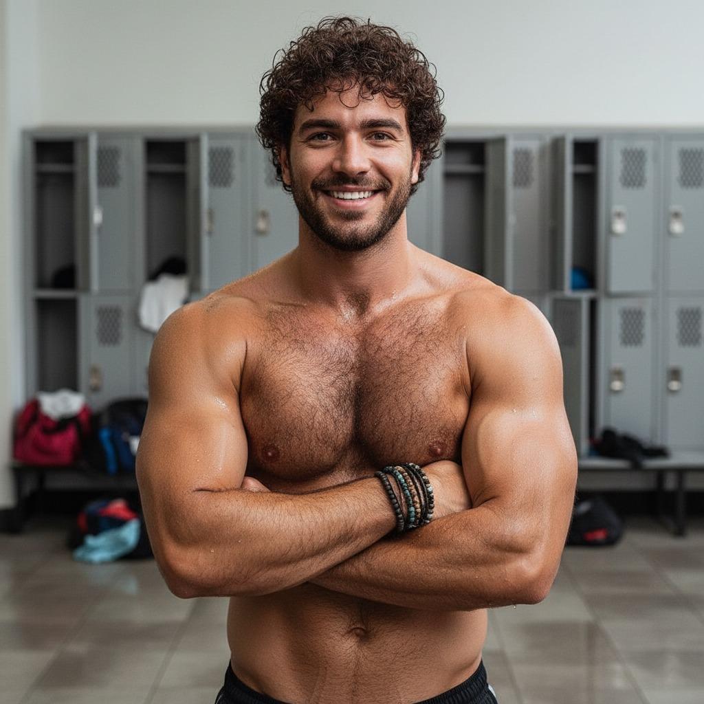 Every smile in the gym locker room is a masterpiece. Celebrate the art of masculinity with us. #gym #lockerroom