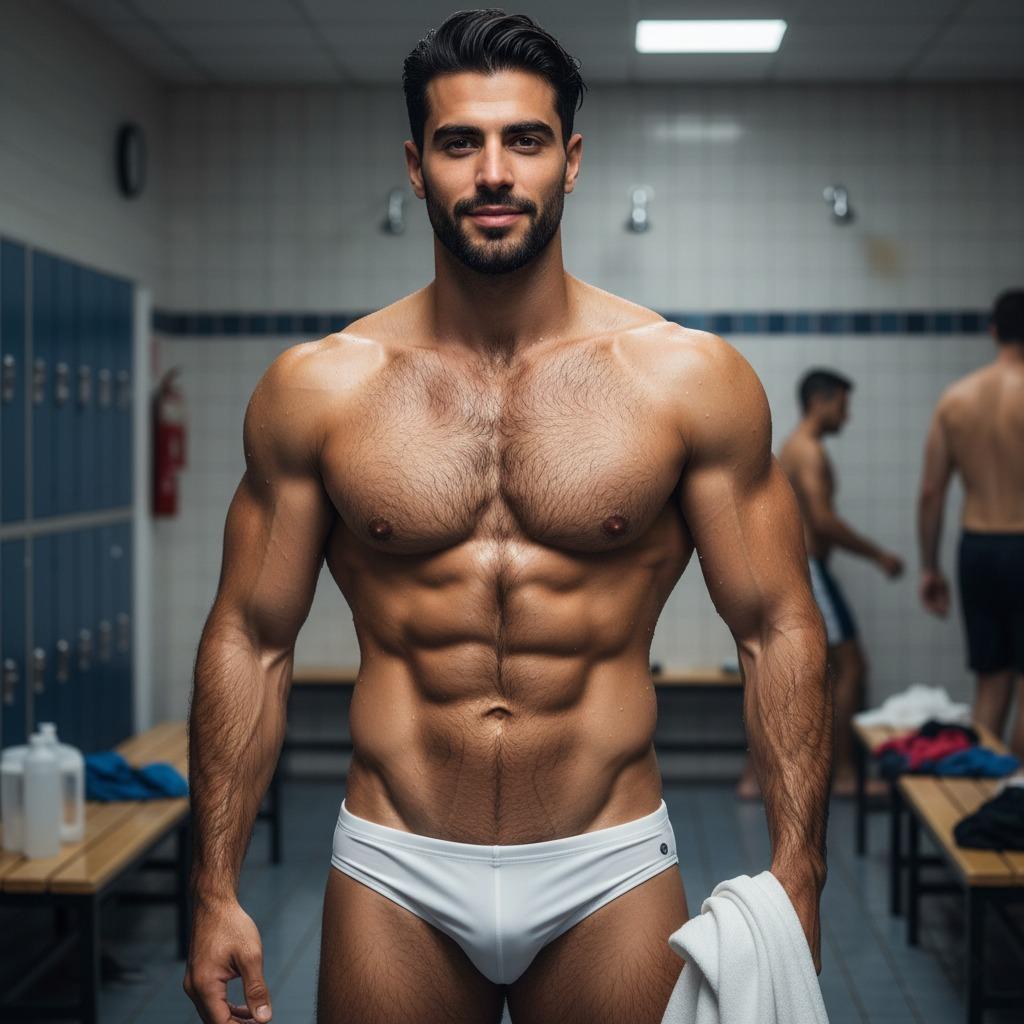 Hot, hairy, and hard—every inch of this swimmer’s body is pure perfection. 💪🔥 #gym #underwear #athlete