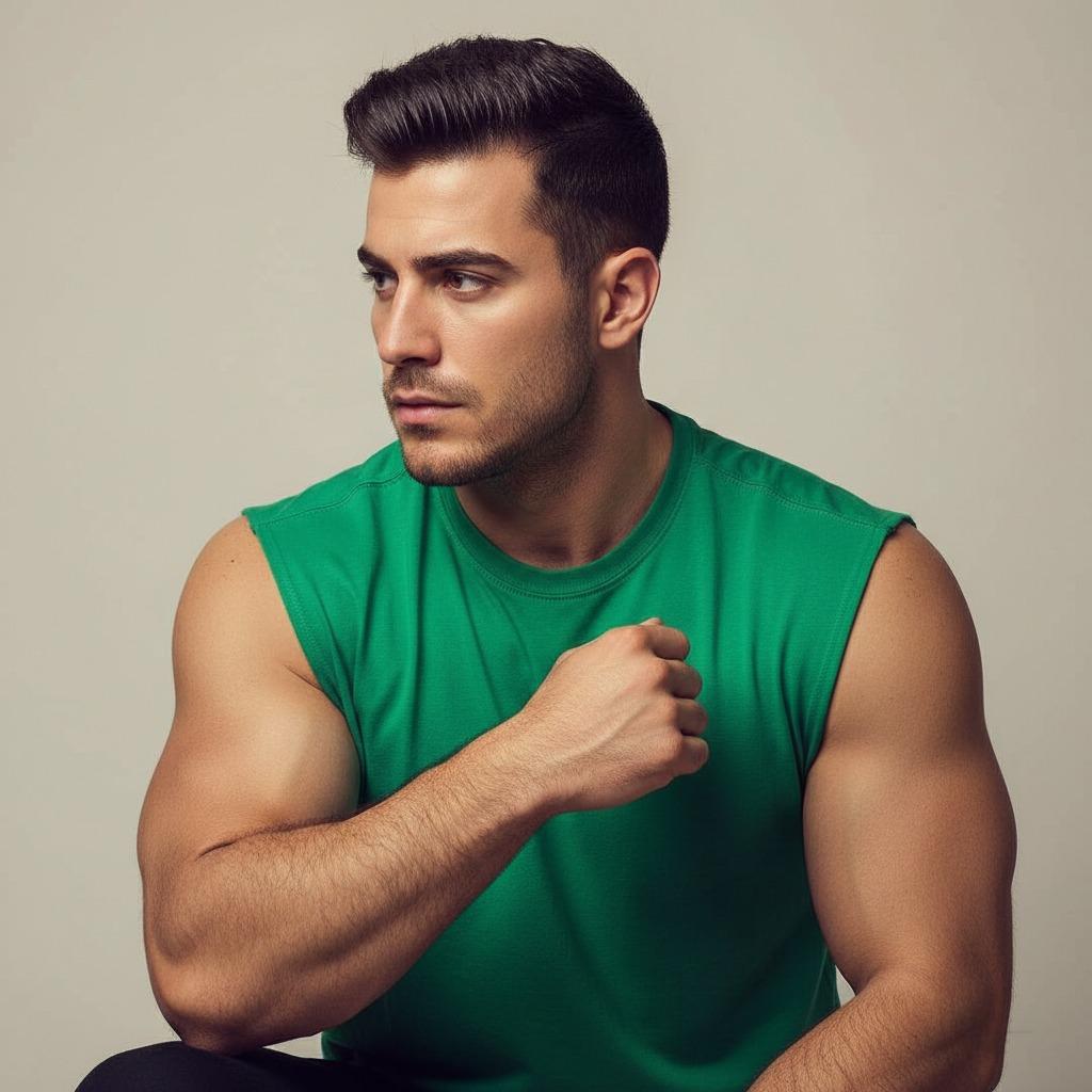 Every curve, every line—nature’s masterpiece in green. 🌿💚 #malebeauty #studio #gym #athlete