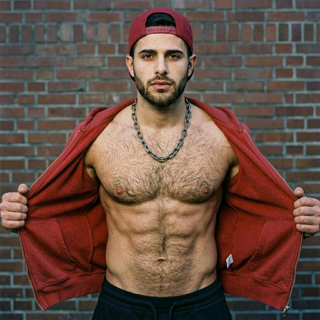 Every inch of this man’s sculpted chest is pure art. Hair that glows under the light, muscles that command...