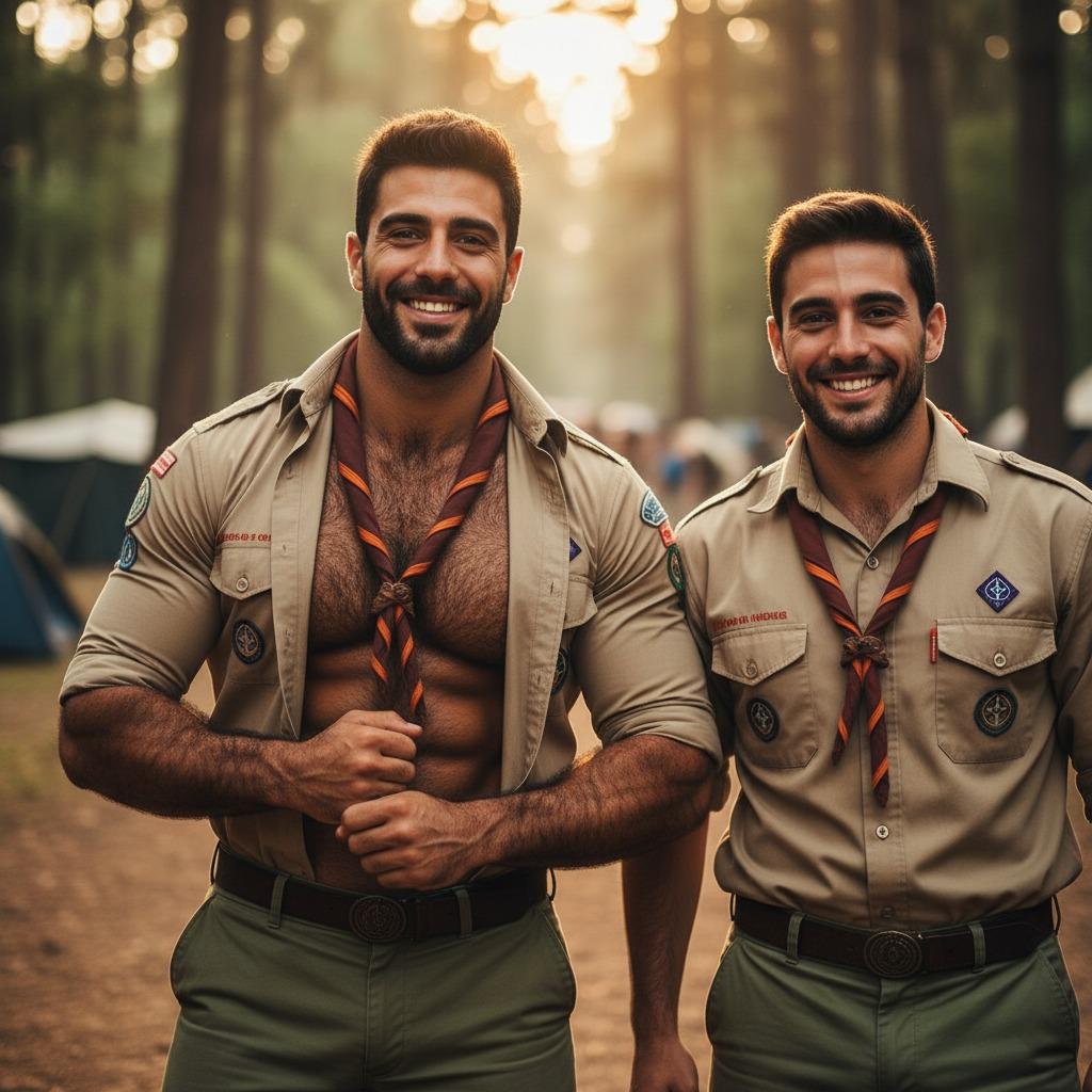 Every scout’s uniform should be this tight. 🔥 #nature #couple #scout