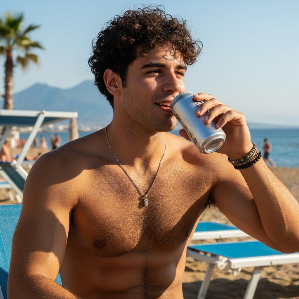 Every inch of him is pure art—golden skin, sculpted muscles, and a confidence that turns heads. The beach was made for...