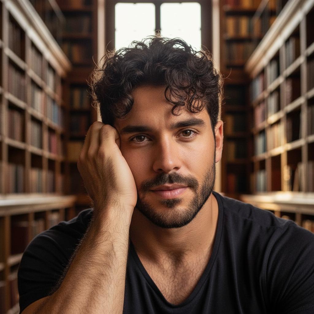 Every inch of him screams perfection. 🔥 #malebeauty #library #hairy