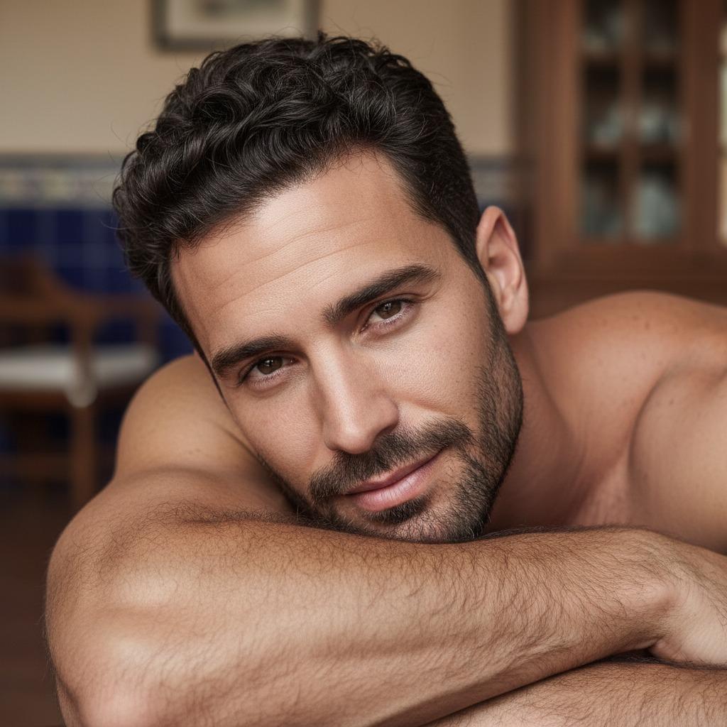 Every inch of him screams perfection. The kind of beauty that makes time stand still. 🔥 #malebeauty #bedroom