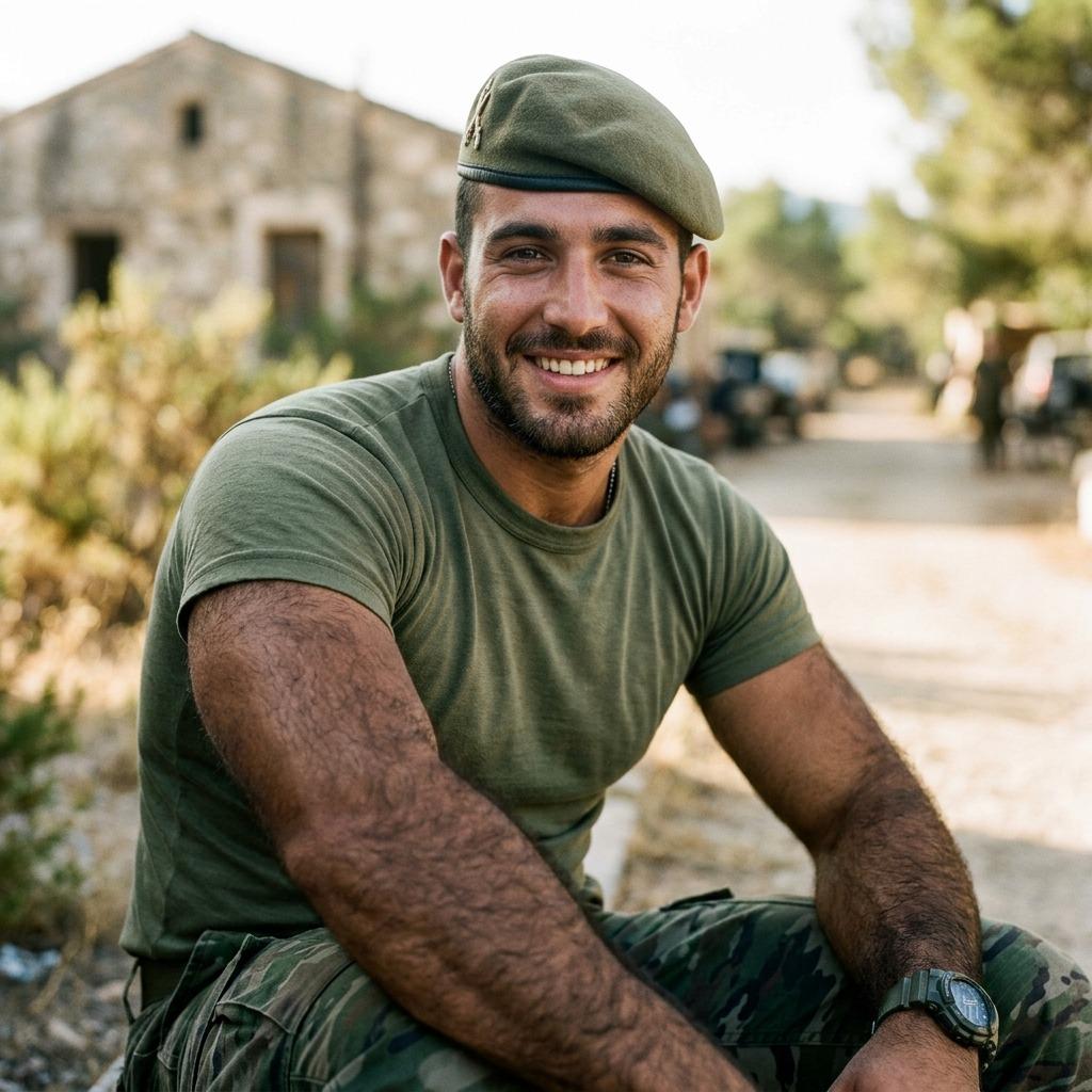 Hot military man in uniform, hairy and proud. Every inch of him is pure confidence. Celebrate the beauty of masculinity at...