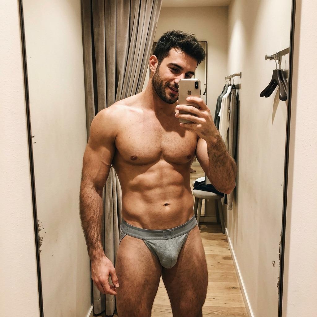 Every angle, every curve—perfection captured in a jockstrap selfie. The mirror doesn’t lie, and neither do we. 🔥 #selfie...