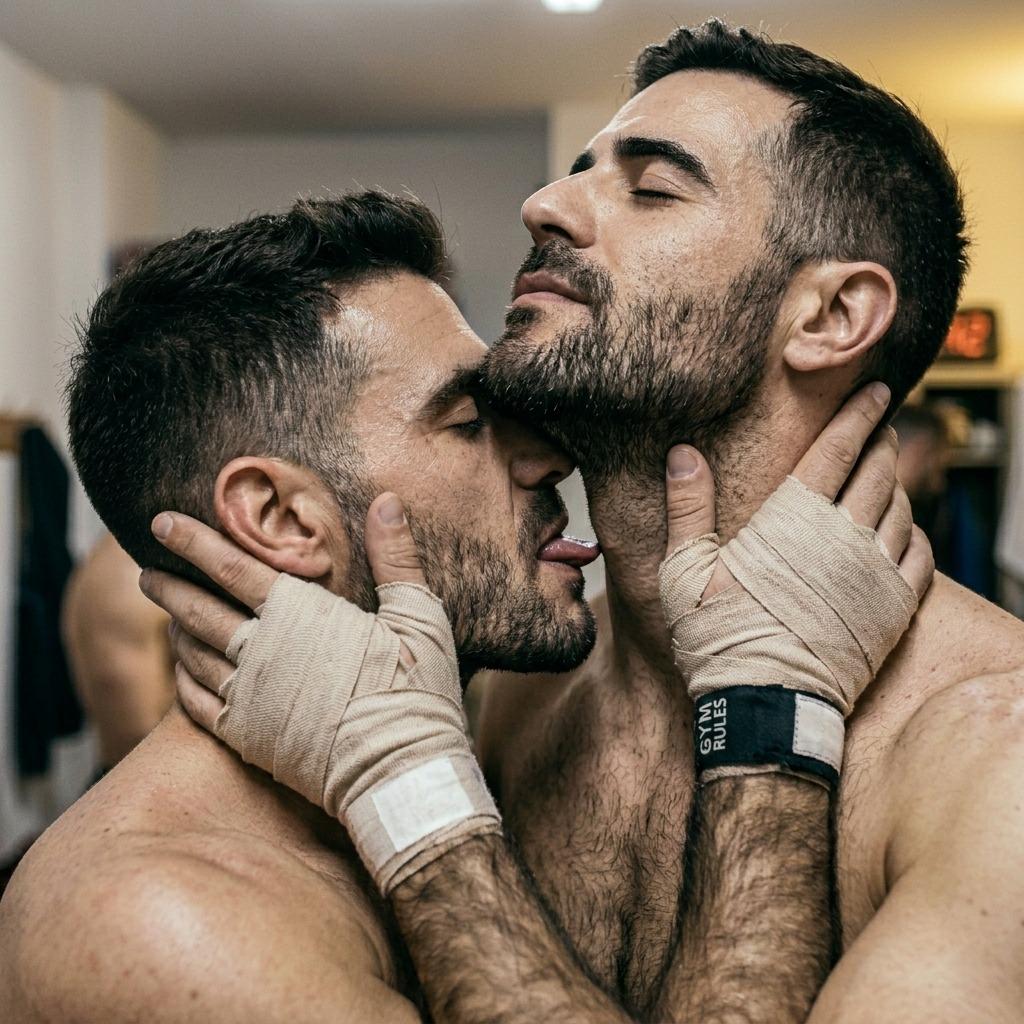 Every punch thrown, every heart won. Two hairy fighters locking lips in a moment that’s pure fire. Celebrate the strength,...
