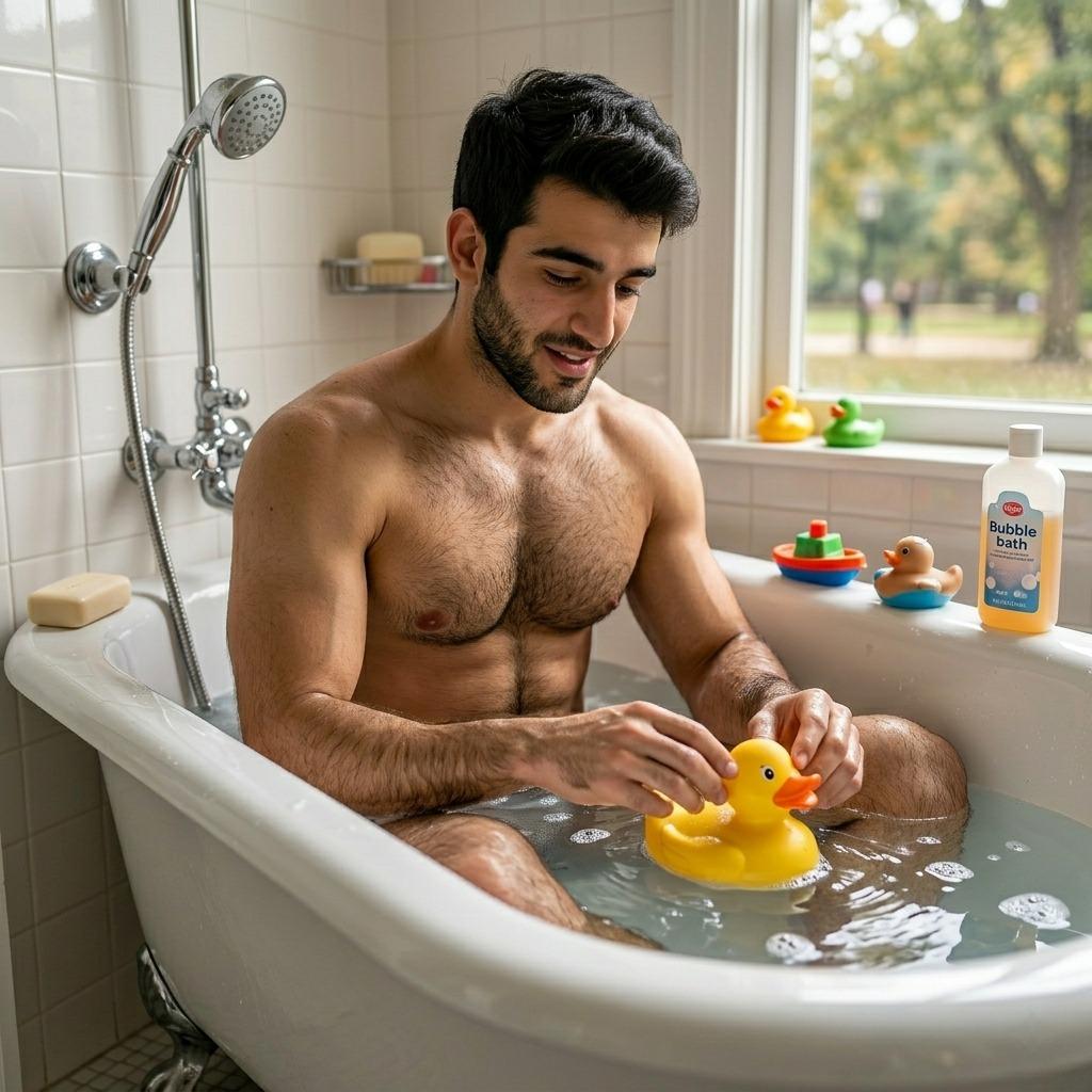 Every splash, every laugh—pure joy in the tub. Who knew rubber duckies could make a solo bath this fun? Celebrate the beauty...