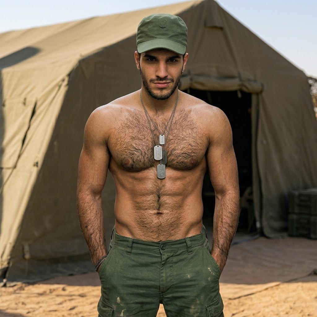 Hot, hairy, and ready to serve—every fantasy has a uniform. 🔥 #military #hairy